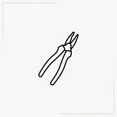 pliers line icon