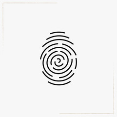fingerprint line icon