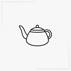 tea pot line icon