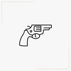 pistol line icon