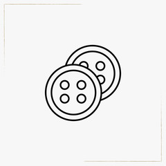 sewing button line icon