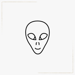 alien line icon