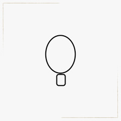 round sign board line icon