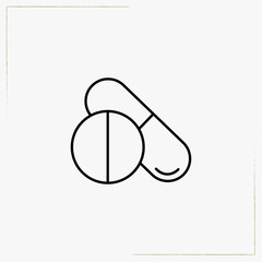 pills line icon