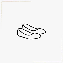 lady sandals line icon
