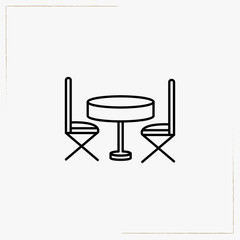 table for two line icon