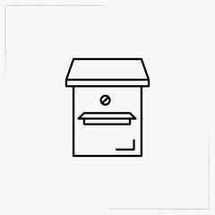 post box line icon