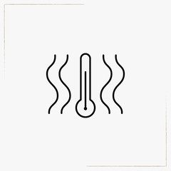 warm temperature line icon © Orkhan