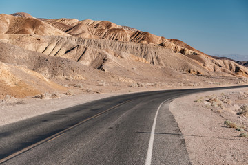 Fototapeta na wymiar Highway in Death Valley National Park, California