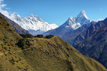 Nuptse, Everest, Lhotse and Ama Dablan mountain views