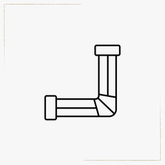 water pipe line icon
