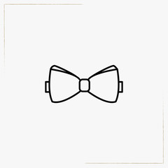 butterfly tie line icon