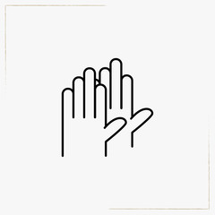 Obraz premium gloves line icon