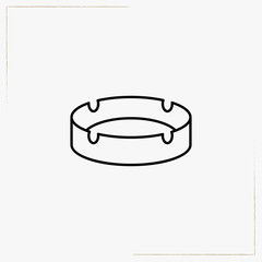 ashtray line icon