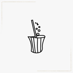 cocktail cup line icon