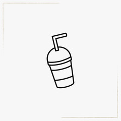 juice cup line icon