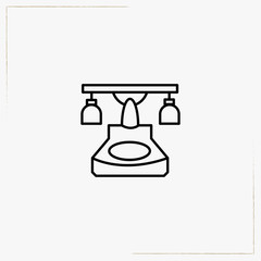 vintage telephone line icon
