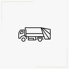 garbage truck line icon