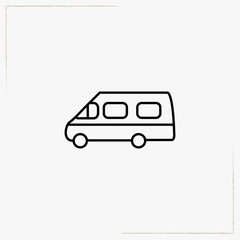 mini bus line icon