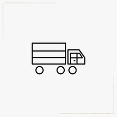 commercial vehicle line icon