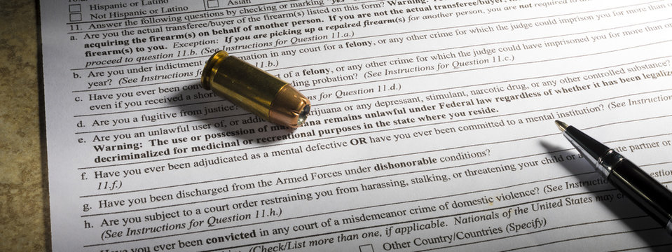 Mental health question on the gun background check form