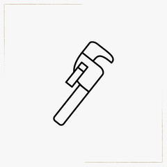 wrench line icon