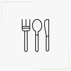 cutlery line icon