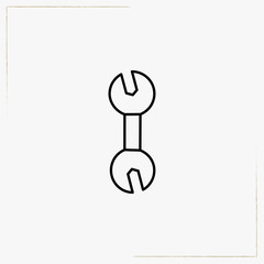 wrench line icon