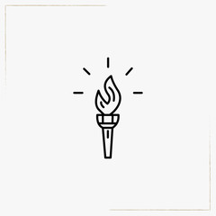 torch line icon