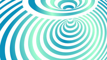 Optical illusion wave lines background. Op art vector illustration.