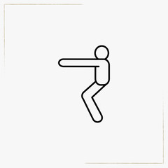 yoga exercises line icon