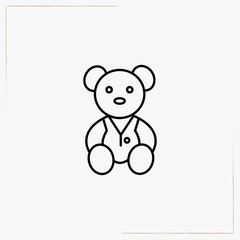 teddy bear line icon