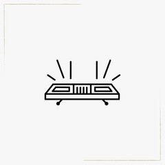 police flasher line icon