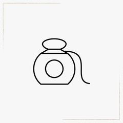 dental floss line icon