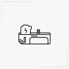 battery grip line icon