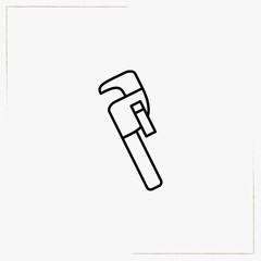 wrench line icon