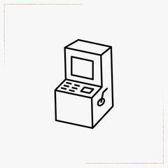 kids gaming machine line icon