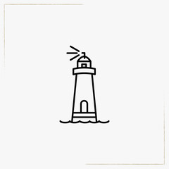 lighthouse line icon