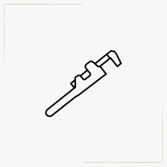 gas wrench line icon