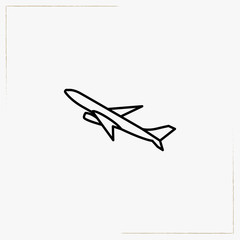 Fototapeta na wymiar air plane line icon