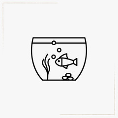 aquarium line icon - 192708662