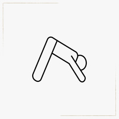yoga exercises line icon