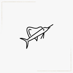 swordfish line icon