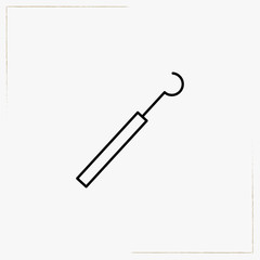 dentist tools line icon