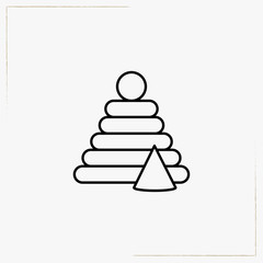 pyramid toy line icon