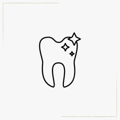 shine of teeth line icon