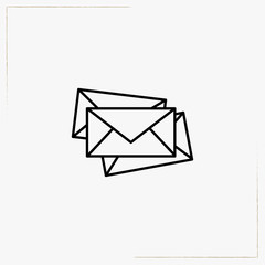mail envelope line icon