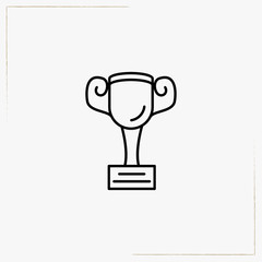 trophy line icon