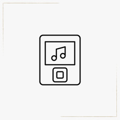 music player line icon