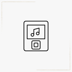music player line icon